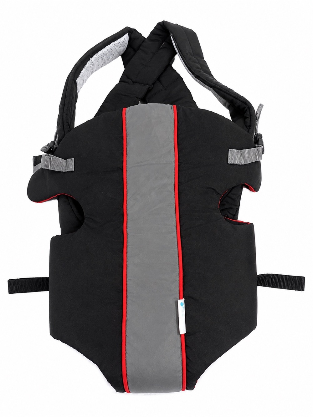 Kids Black & Gray Front Carrier Jacket - Comfortable Child Support - 0980